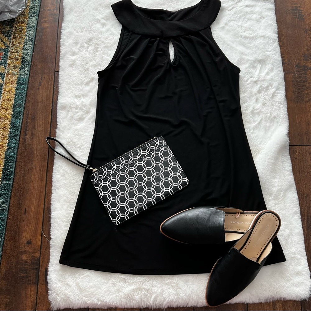 White House Black Market Sleeveless Top Keyhole Front and Back Black Sz S - Picture 11 of 16